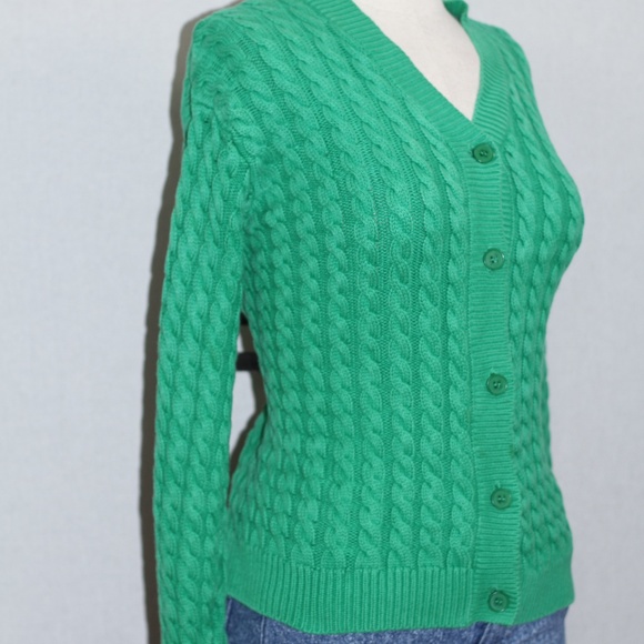 Jones New York Green Cable Knit Sweater - Picture 9 of 15